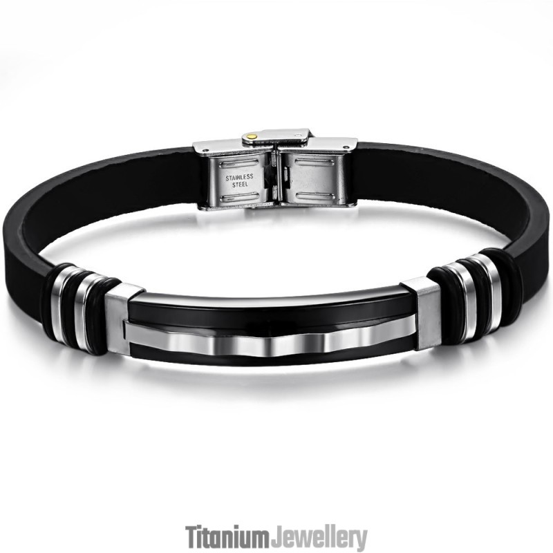 Complete In Specifications Titanium Silicone Bangle Complete In Specifications Titanium Silicone Bangle