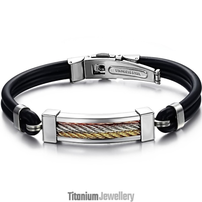 Easy To Use Titanium Silicone Bangle Easy To Use Titanium Silicone Bangle