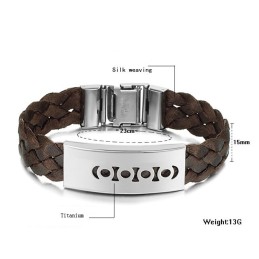 Complete In Specifications Brown Titanium Bangle