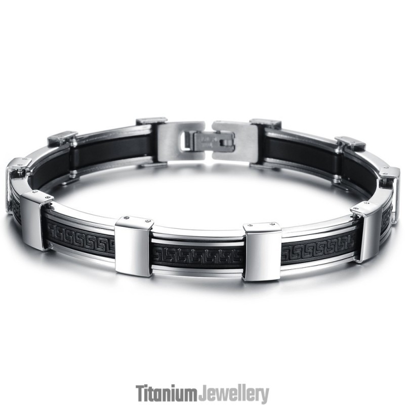 High Quality Male Titanium Silicone Bangle