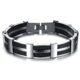 World-Wide Renown Male Titanium Silicone Bangle