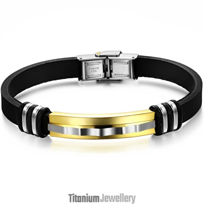 Wide Varieties Titanium Silicone Bangle