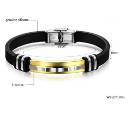 Wide Varieties Titanium Silicone Bangle