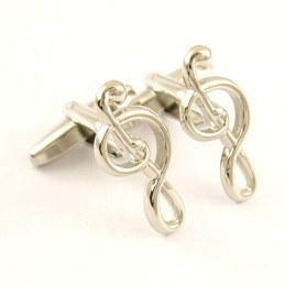 Dulcet Musical Note Titanium Cufflinks