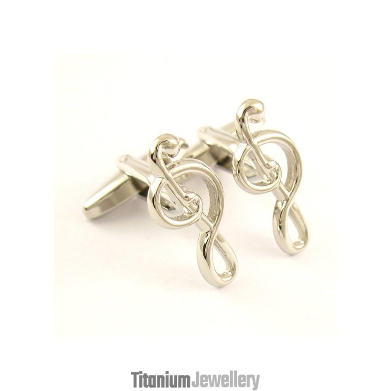 Dulcet Musical Note Titanium Cufflinks Dulcet Musical Note Titanium Cufflinks