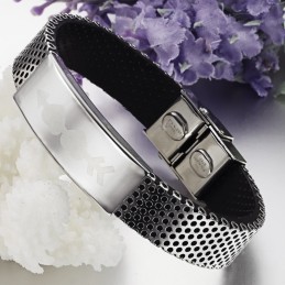 To Have A Long Story Titanium Leather Bangle