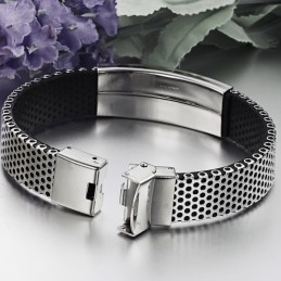 To Have A Long Story Titanium Leather Bangle