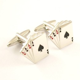 Titanium Four Aces Cufflinks