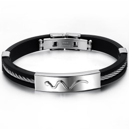 Reliable Reputation Viper Titanium Leather Bangle