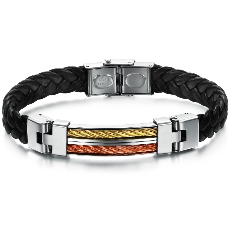 Quality And Quantity Assured Titanium Leather Bangle Quality And Quantity Assured Titanium Leather Bangle