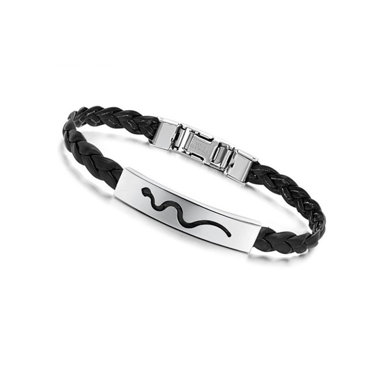Reliable Reputation Female Titanium Leather Bangle