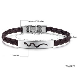 Reliable Reputation Female Titanium Leather Bangle