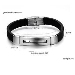 Excellent Quality Male Titanium Silicone Bangle
