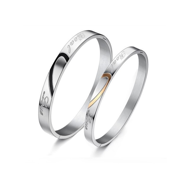 Reliable Quality Sweetheart Titanium Bangle For Lovers