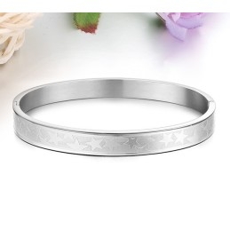 Easy To Use Star Shape Titanium Bangle For Lovers
