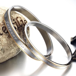 Stable Quality Forever Love Titanium Bangle For Lovers