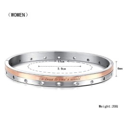 Complete In Specifications Titanium Bangle For Lovers