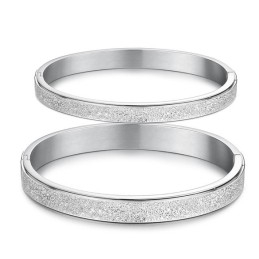 Stable Quality Scrub Titanium Bangle For Lovers