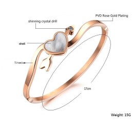 High Quality Female Sweetheart Titanium Bangle