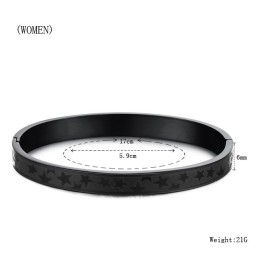 The Queen Of Quality Stars Titanium Bangle For Lovers