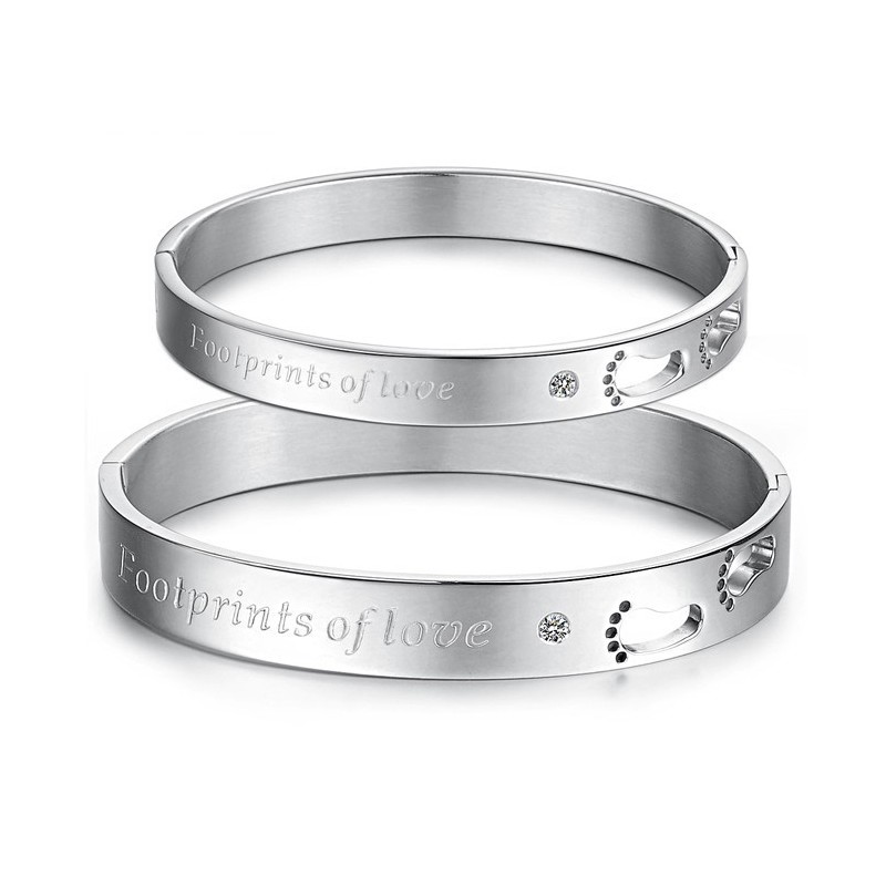 Excellent Quality Titanium Bangle For Lovers With Rhinestone Excellent Quality Titanium Bangle For Lovers With Rhinestone