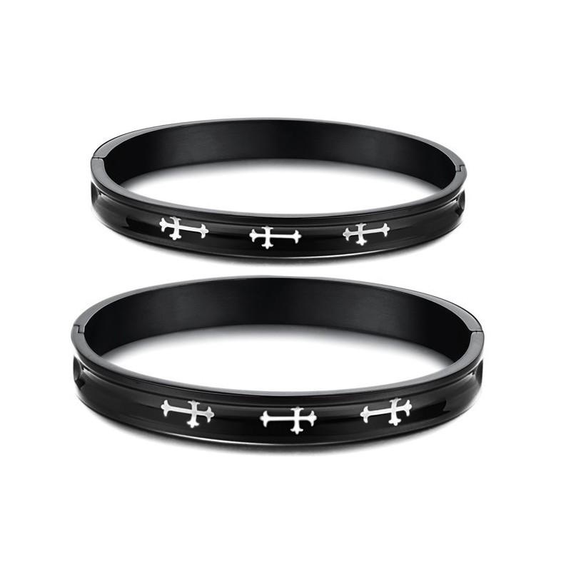 Durable In Use Cross Titanium Bangle For Lovers Durable In Use Cross Titanium Bangle For Lovers
