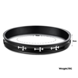 Durable In Use Cross Titanium Bangle For Lovers