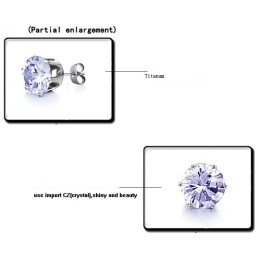 Selling Well All Over The World Female Titanium Earrings With Rhinestone