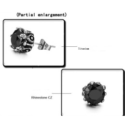 Reliable Reputation Black Titanium Earrings With Diamond