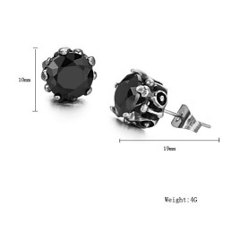 Reliable Reputation Black Titanium Earrings With Diamond