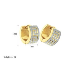 Well-Known For Its Fine Quality Female Wall Pattern Titanium Earrings