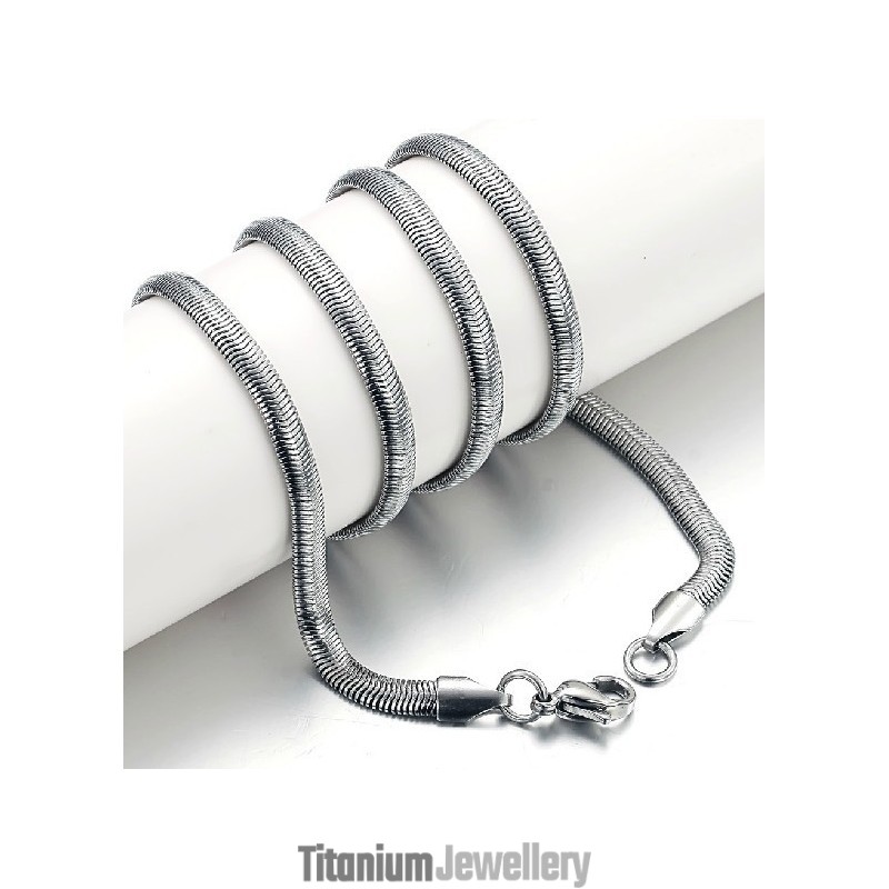 Excellent Quality Flat Snake Titanium Chain