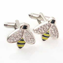 Titanium And Diamonds Bee Cufflinks