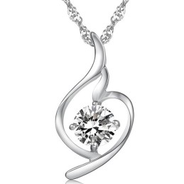 The Queen Of Quality Female Fashion Platinum Plating Titanium Necklace With Diamond