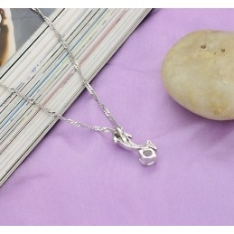 World-Wide Renown Female Dolphin Shape Platinum Plating Titanium Necklace With Diamond