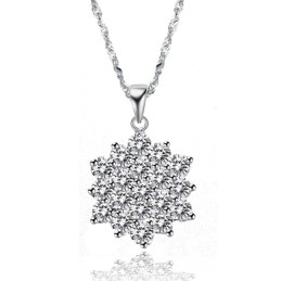 Quality And Quantity Assured Female Starry Platinum Plating Titanium Necklace