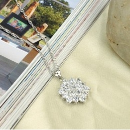 Quality And Quantity Assured Female Starry Platinum Plating Titanium Necklace