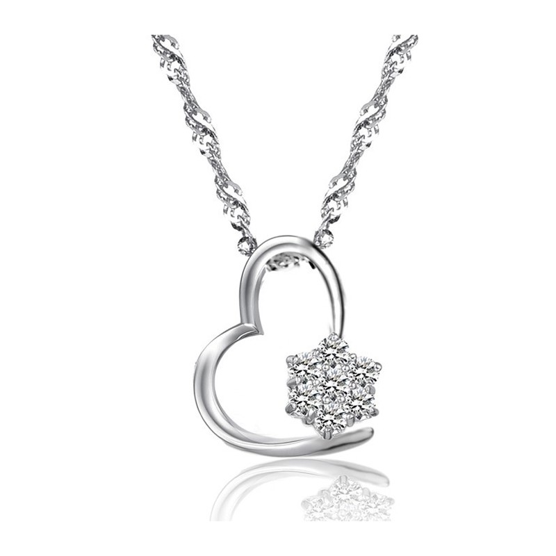 Stable Quality Female Platinum Plating Titanium Necklace With Diamond Stable Quality Female Platinum Plating Titanium Necklace With Diamond