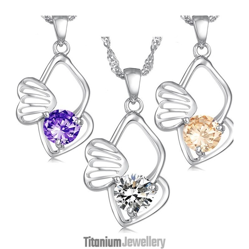 Durable In Use Female Allergy Free Platinum Plating Titanium Necklace