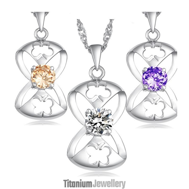 Wide Varieties Female Butterfly Shape Platinum Plating Titanium Necklace Wide Varieties Female Butterfly Shape Platinum Plating Titanium Necklace