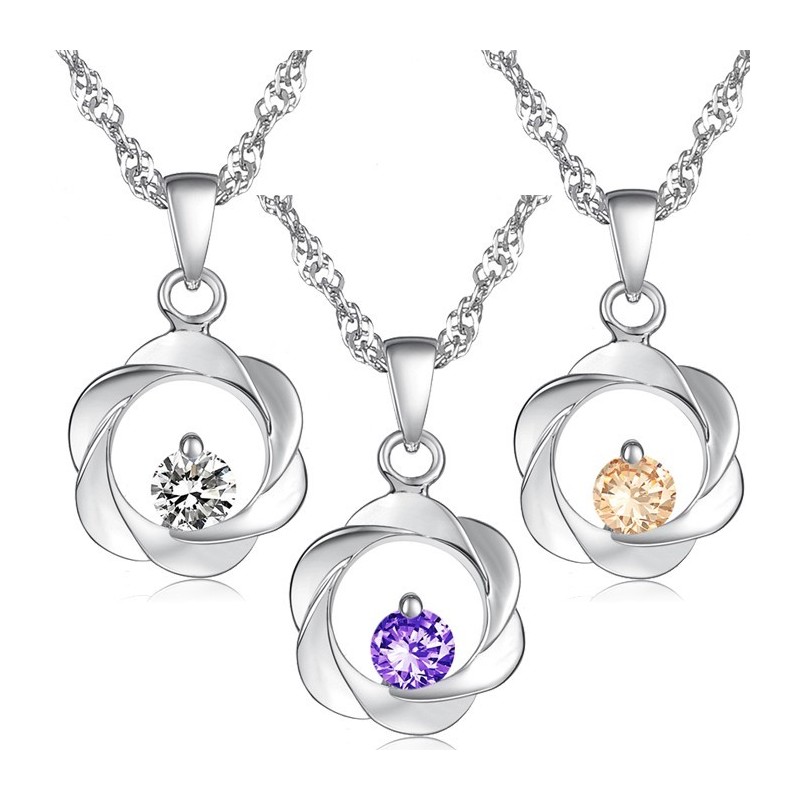 Quality And Quantity Assured Female Elegant Platinum Plating Titanium Necklace With Diamond Quality And Quantity Assured Female Elegant Platinum Plating Titanium Necklace With Diamond