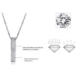 Wide Varieties Female Platinum Plating Titanium Necklace