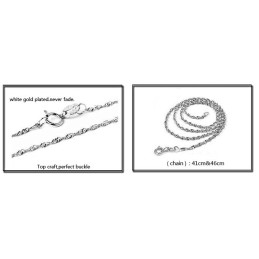Reliable Reputation Female Platinum Plating Titanium Necklace With Diamond