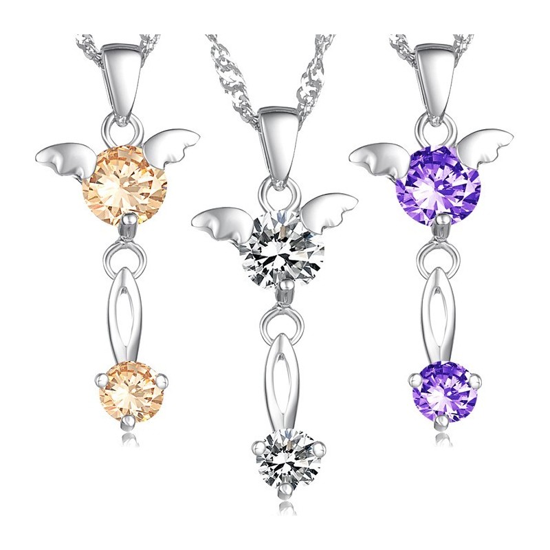 Quality And Quantity Assured Female Platinum Plating Titanium Necklace With Diamond Quality And Quantity Assured Female Platinum Plating Titanium Necklace With Diamond
