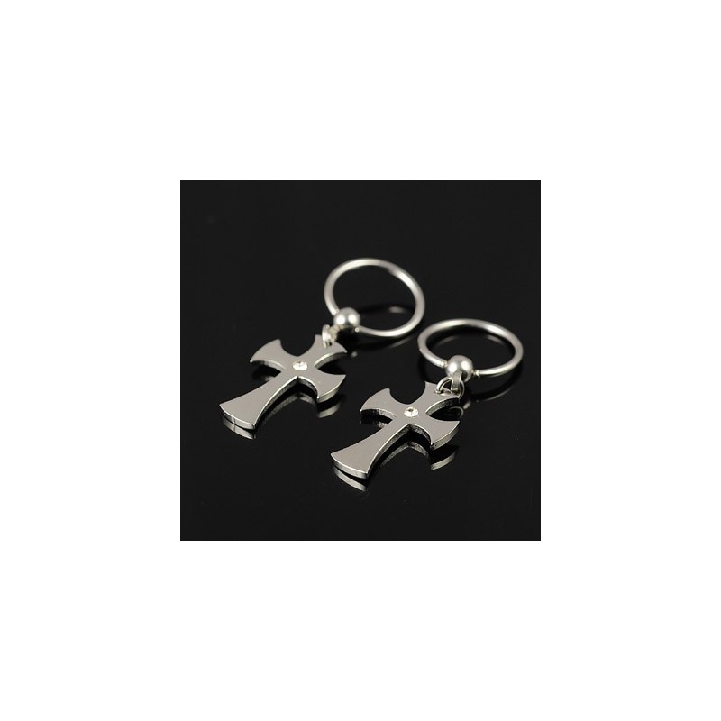 Mens Titanium Cross Earrings Mens Titanium Cross Earrings