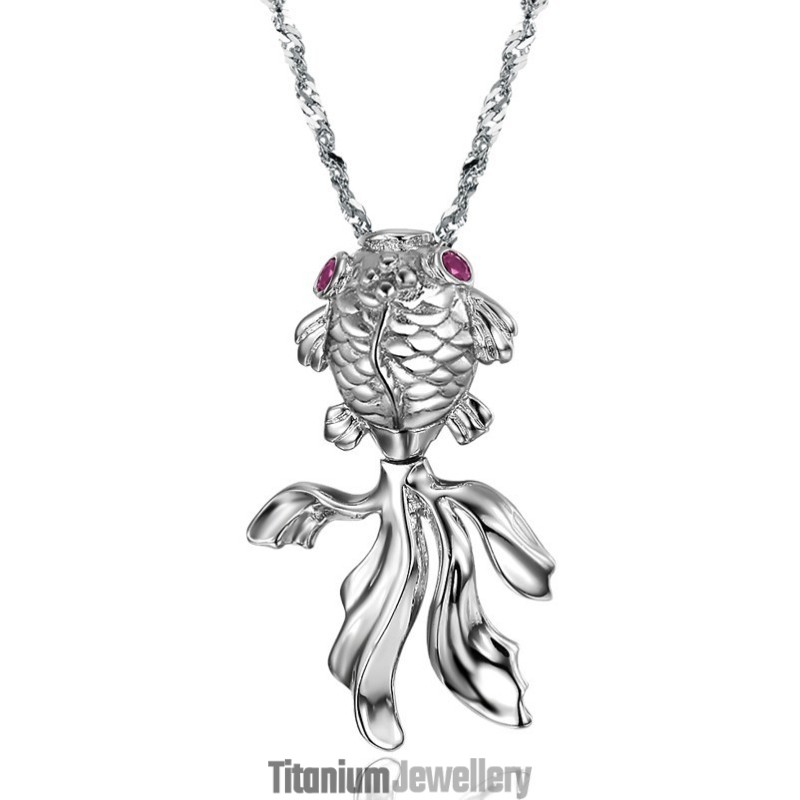 Easy To Use Female Fish Shape Platinum Plating Titanium Necklace Easy To Use Female Fish Shape Platinum Plating Titanium Necklace