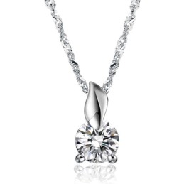 Easy To Use Female Platinum Plating Titanium Necklace With Diamond
