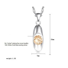 Quality And Quantity Assured Female Platinum Plating Titanium Necklace With Diamond