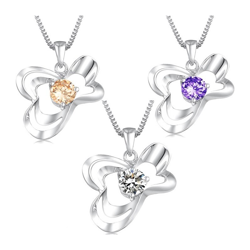 Excellent Quality Female Platinum Plating Titanium Necklace With Diamond Excellent Quality Female Platinum Plating Titanium Necklace With Diamond
