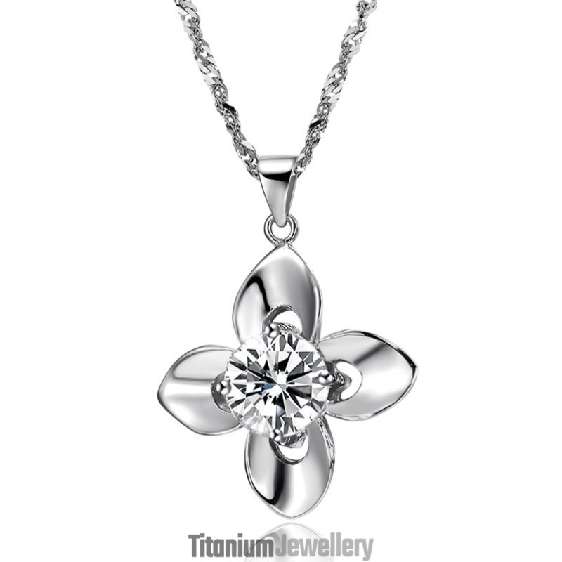 World-Wide Renown Female Platinum Plating Titanium Necklace With Diamond World-Wide Renown Female Platinum Plating Titanium Necklace With Diamond